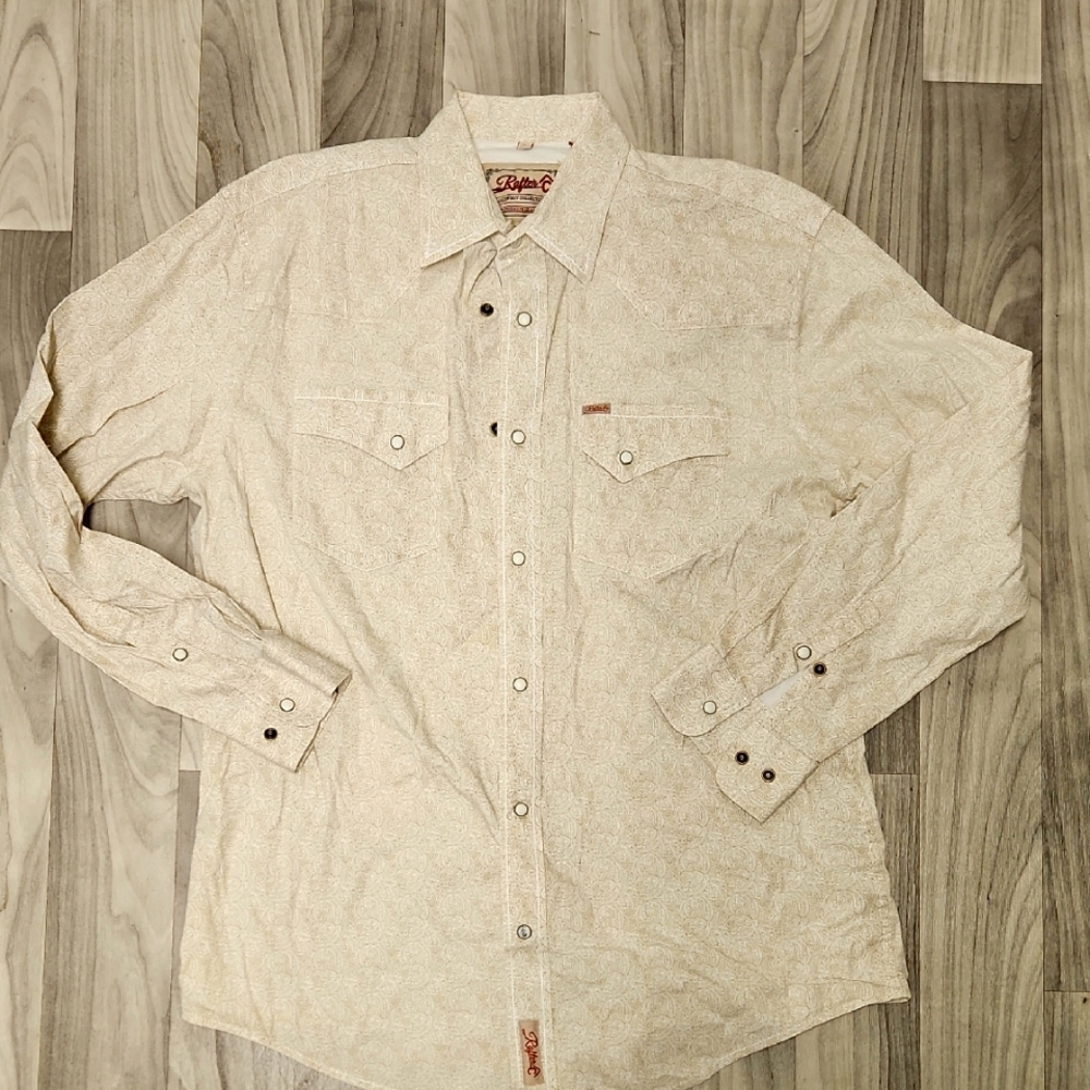 Rafter C Men's ProFlex 45 Khaki Paisley Western Shirt